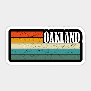 Oakland, Retro Oakland Sticker